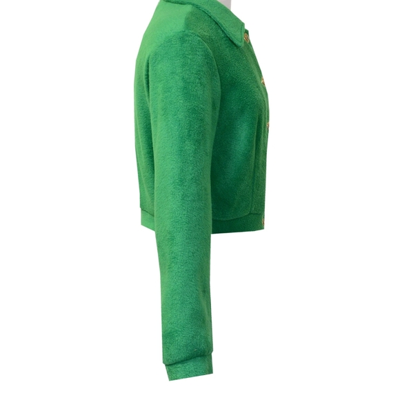Bernie Dexter Lynsey Cotton Fleece Green Jacket S - Picture 3 of 6